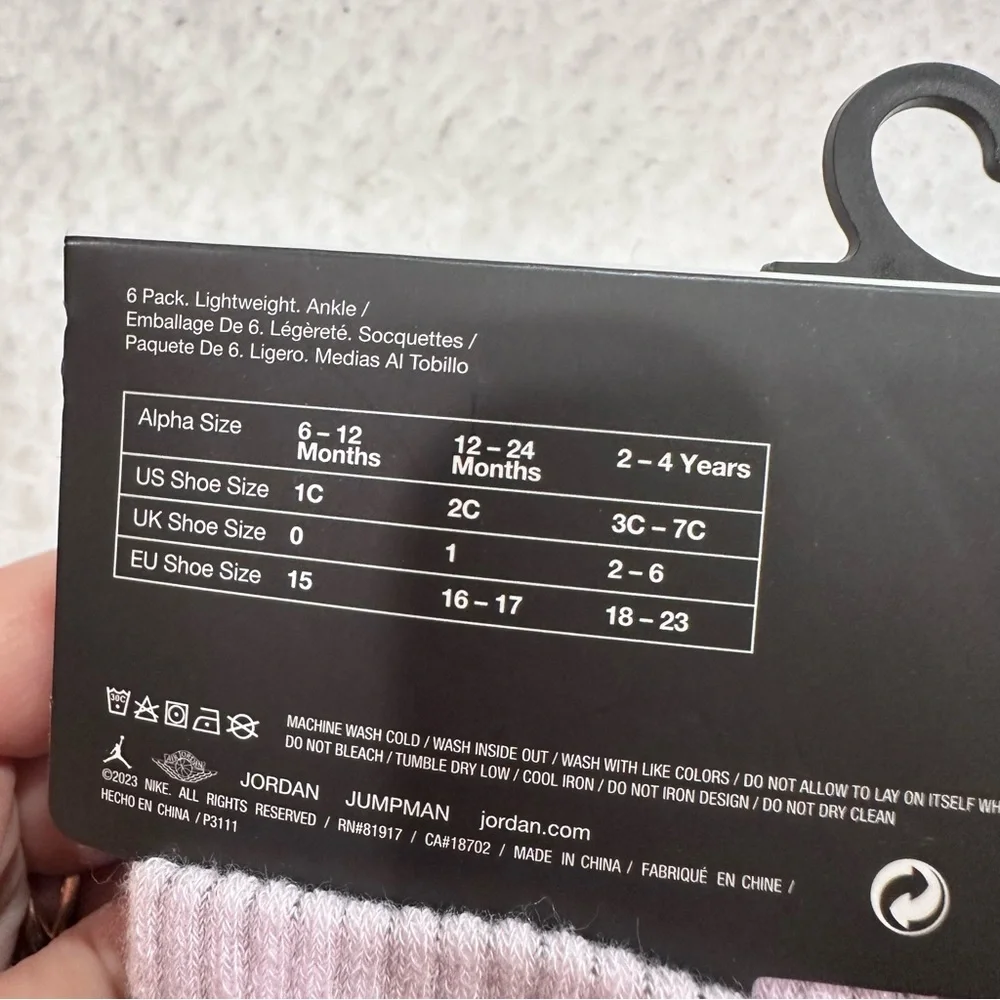 Baby Girl Nike Jordan Socks